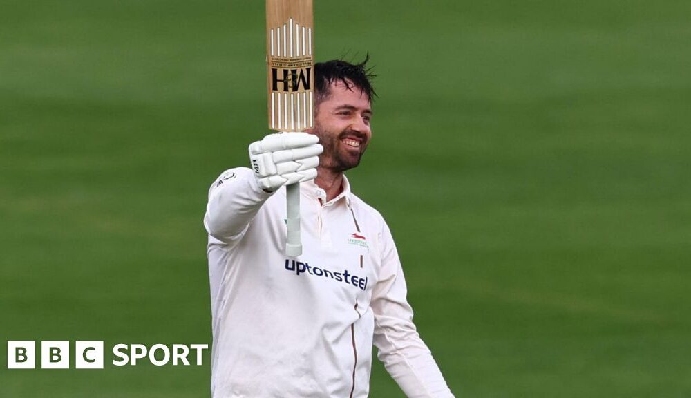 County Championship: Ian Holland ton puts Leics on top of Glos