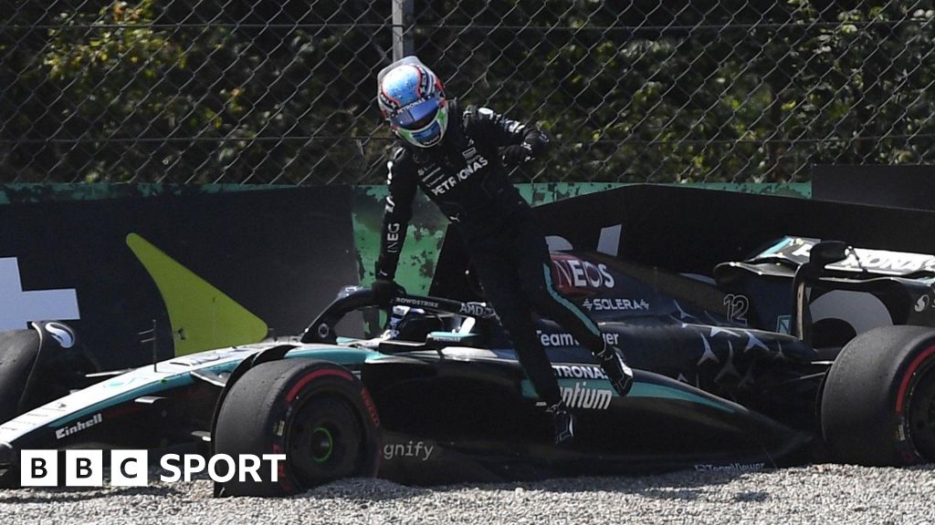 Italian Grand Prix: Andrea Kimi Antonelli crashes on Mercedes debut in first practice, Max Verstappen fastest