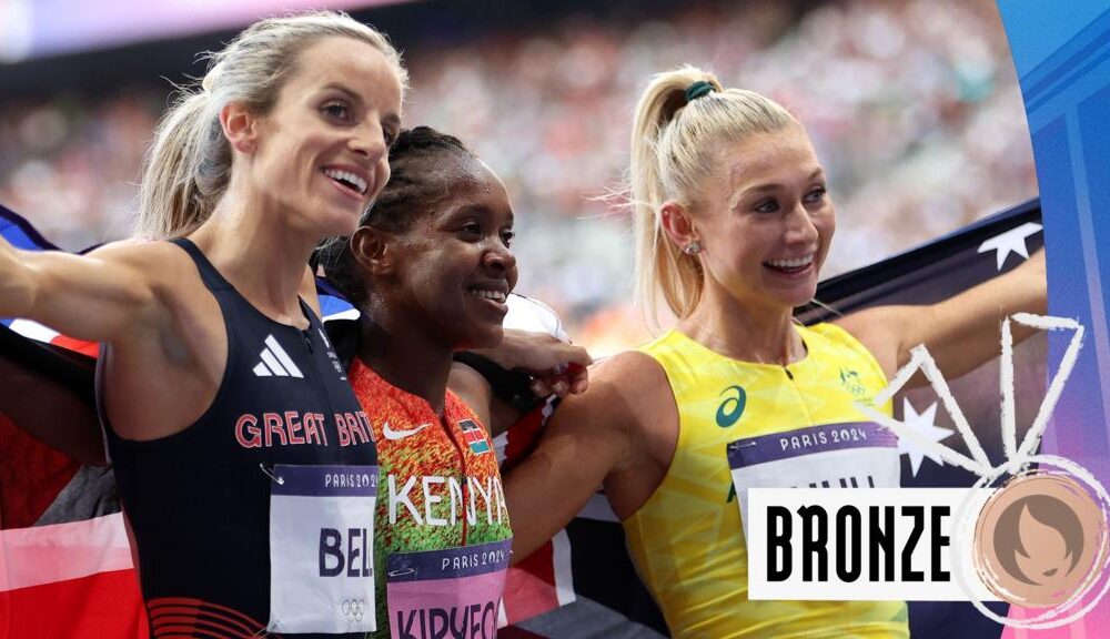 Olympics athletics highlights: Faith Kipyegon sets Olympic record as GB's Georgia Bell gets bronze