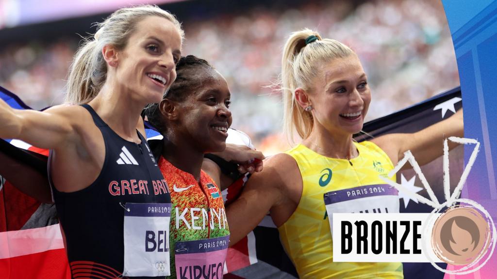 Olympics athletics highlights: Faith Kipyegon sets Olympic record as GB's Georgia Bell gets bronze