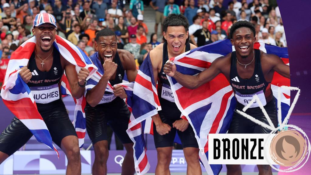 Olympics athletics highlights: Great Britain win bronze in men's 4x100m relay