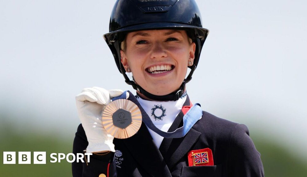 Paris 2024: Charlotte Fry wins Great Britain's fifth equestrian medal of Olympics