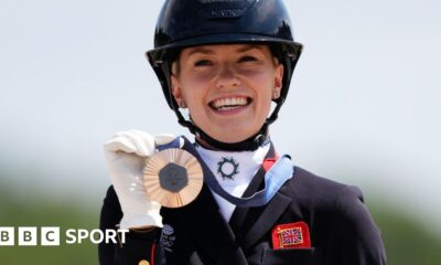 Paris 2024: Charlotte Fry wins Great Britain's fifth equestrian medal of Olympics