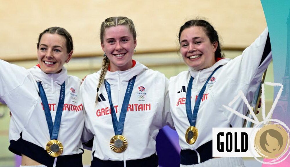 Paris 2024 Olympics track cycling video: Team GB win women's team sprint gold in world record time