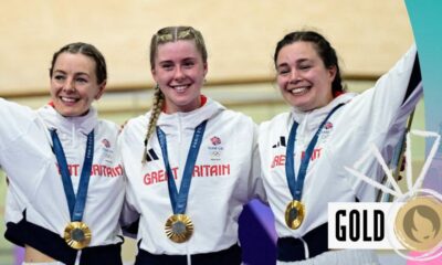 Paris 2024 Olympics track cycling video: Team GB win women's team sprint gold in world record time