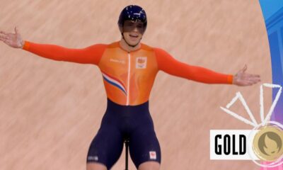 Paris 2024 Olympics video: Harrie Lavreysen wins men's keirin gold as Jack Carlin suffers crash