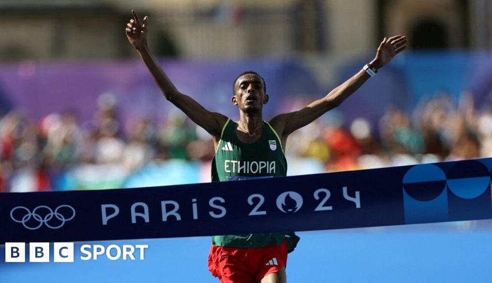 Paris Olympics: Emile Cairess fourth as Tamirat Tola wins men's marathon