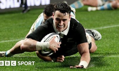 Rugby Championship: All Blacks thrash Argentina to avenge defeat by Pumas