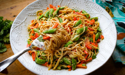 Sesame Noodle Salad with Peas