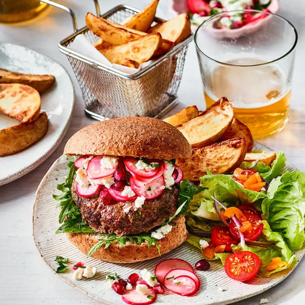 Persian spiced air-fryer burgers