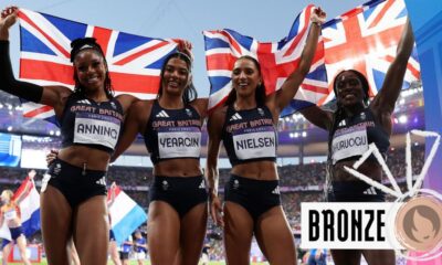 Team GB win bronze & set new British record in women's 4x400m relay