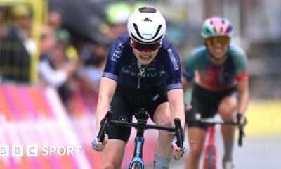 Tour de France Femmes 2024: Puck Pieterse wins stage four as Demi Vollering holds overall lead