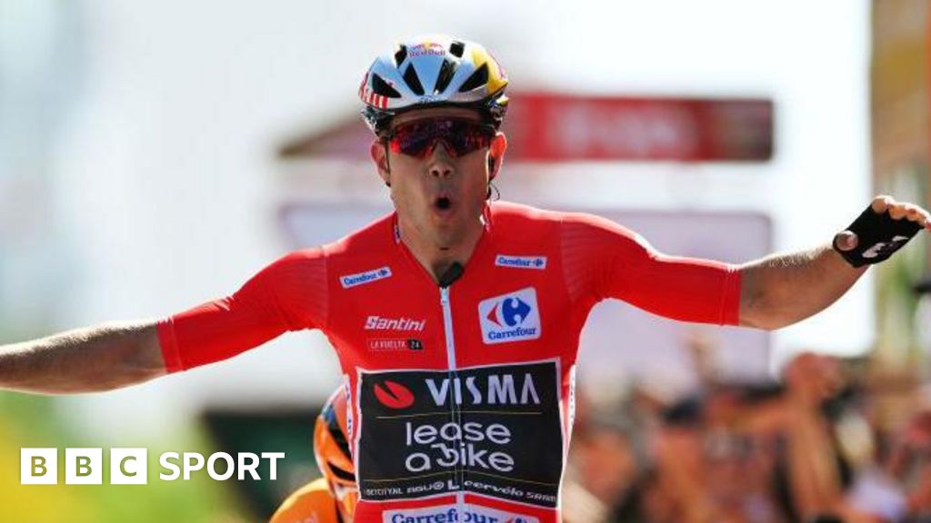 Vuelta a Espana: Wout van Aert sprints to stage three victory