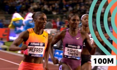 Asher-Smith finishes second behind Olympic gold medallist Alfred