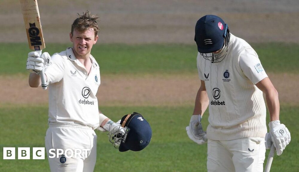 County Championship: Middlesex promotion hopes end despite Robson ton