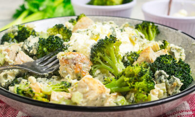 Keto Chicken & Broccoli Blue Cheese Salad