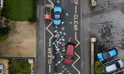 Parents slam 'dangerous' colourful school road markings 'that look like Twister'