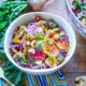 Rainbow Peanut Slaw with Mandarin Dressing