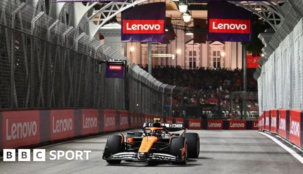 Singapore Grand Prix 2024: Lando Norris heads Charles Leclerc in practice as Max Verstappen struggles