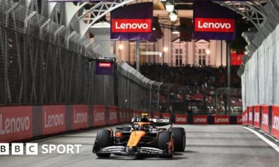 Singapore Grand Prix 2024: Lando Norris heads Charles Leclerc in practice as Max Verstappen struggles