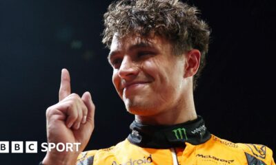 Singapore Grand Prix: Lando Norris on pole alongside Max Verstappen