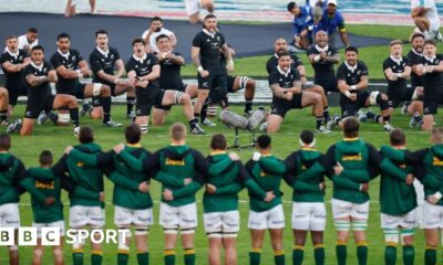 South Africa v New Zealand: SA Rugby apologise for 'highly regrettable' haka disruption