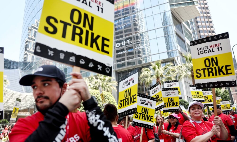 Strikes start at top hotel chains as housekeepers seek higher wages and daily room cleaning work