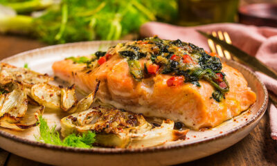 Stuffed Salmon with Roasted Fennel