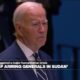 US President Joe Biden urges world to stop arming rival generals in Sudan