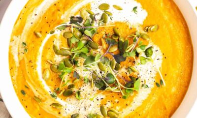 30-Minute Creamy Pumpkin Soup - Fit Foodie Finds