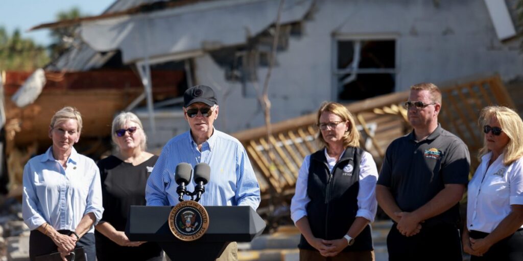 Biden unveils $612 million in post-hurricane aid on Florida trip