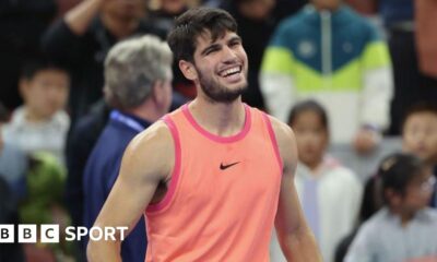 China Open: Carlos Alcaraz to play Jannik Sinner in final after beating Daniil Medvedev in straight sets