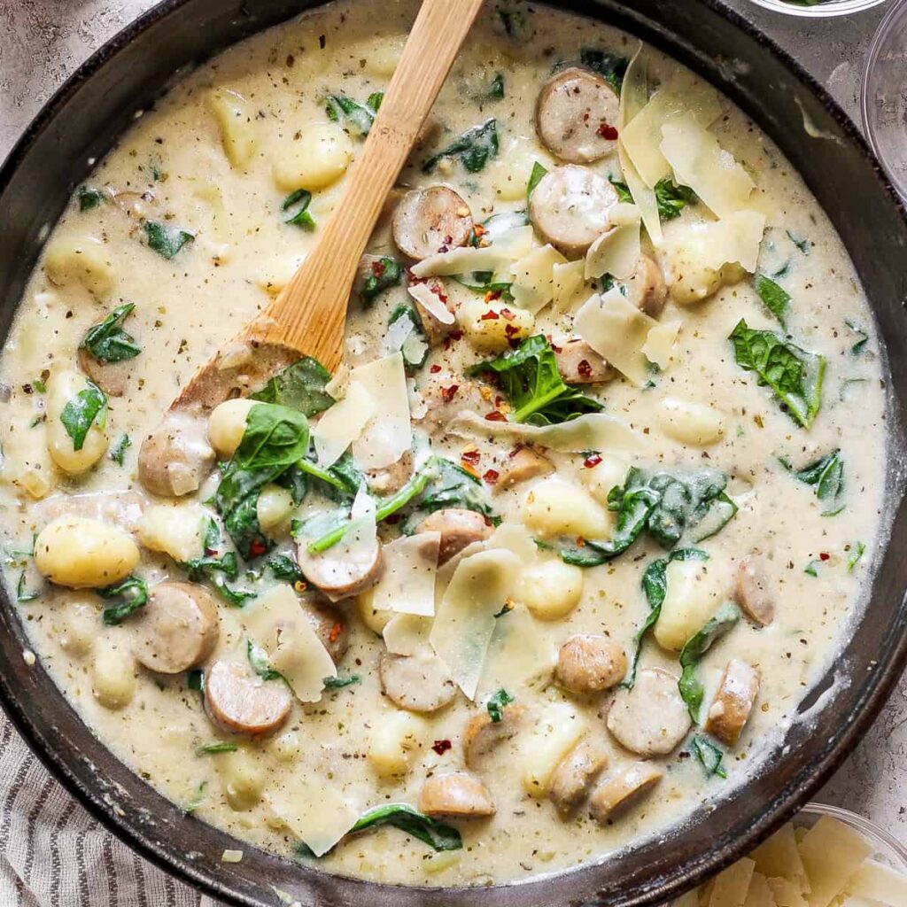 Creamy Gnocchi Skillet with Chicken Sausage