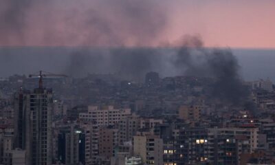 Smoke rises in Beirut