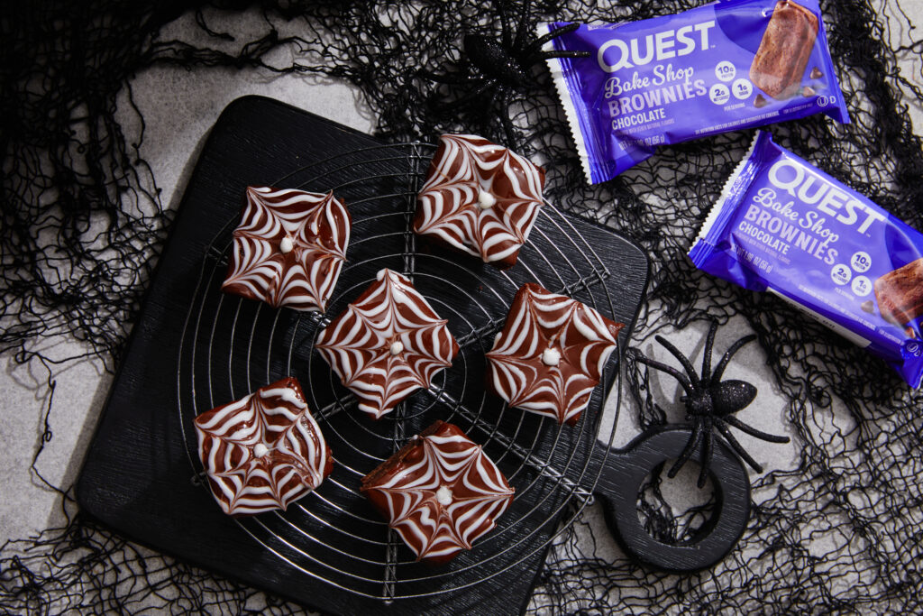 Questified Halloween Recipe: Spiderweb Chocolate Brownies