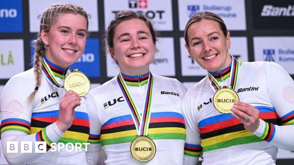 Track World Championships: British cycling trio win women's team sprint gold